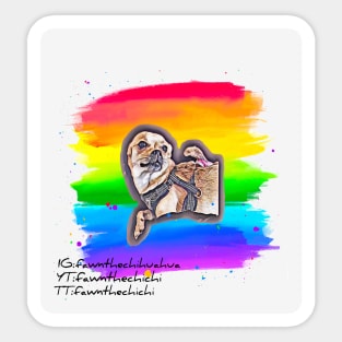 Adorable Pride Chihuahua Sticker